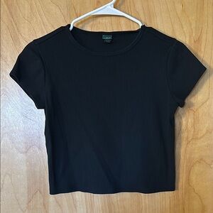 Black Wild Fable Ribbed Baby Tee